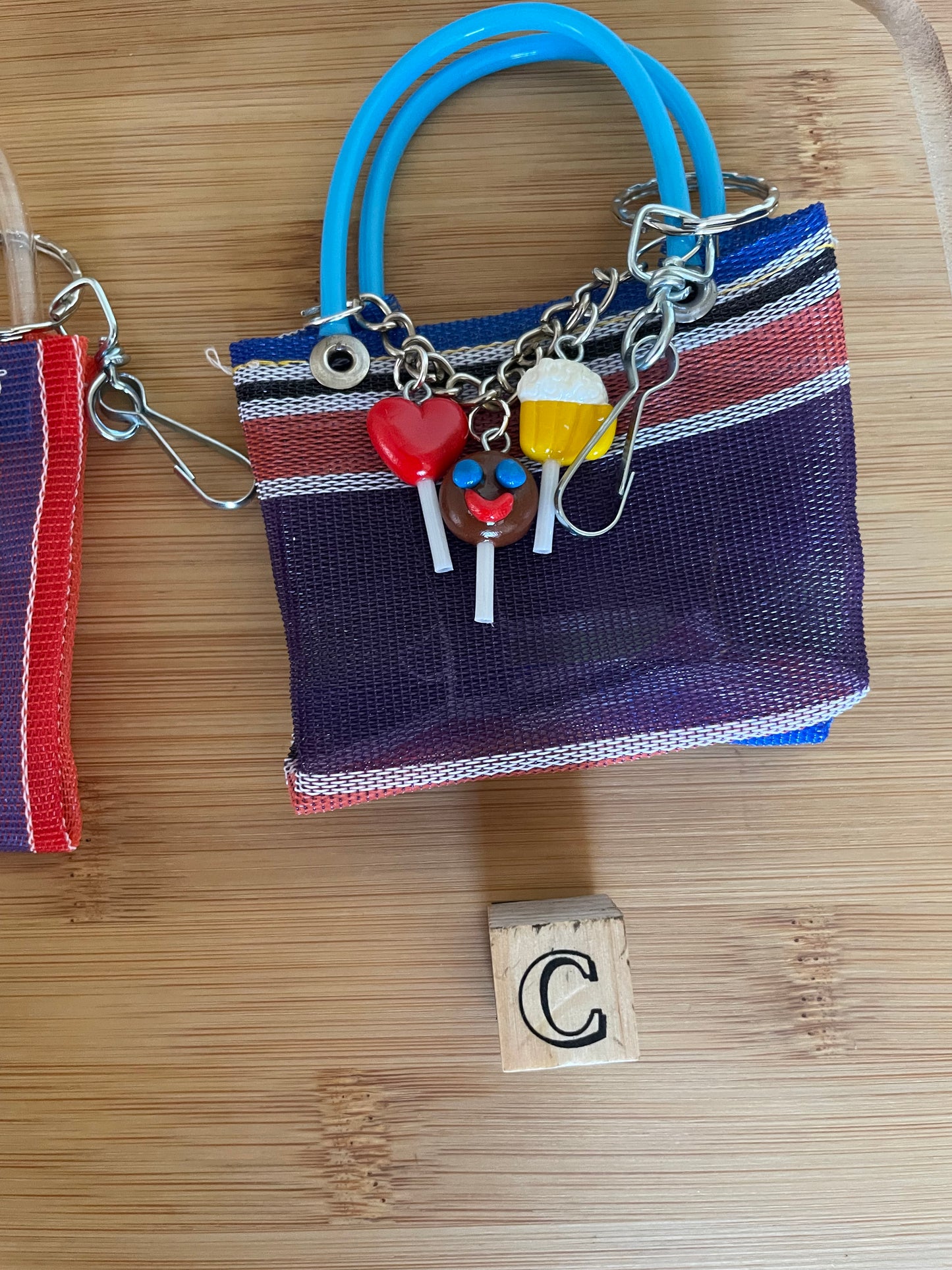 Mini Mercado Bag Charm | Mexican Grocery Tote Keychain | Mexican Charm Bag | Cute Mexican Gift | Bolsa de Mandado Mini | Latina Accessories