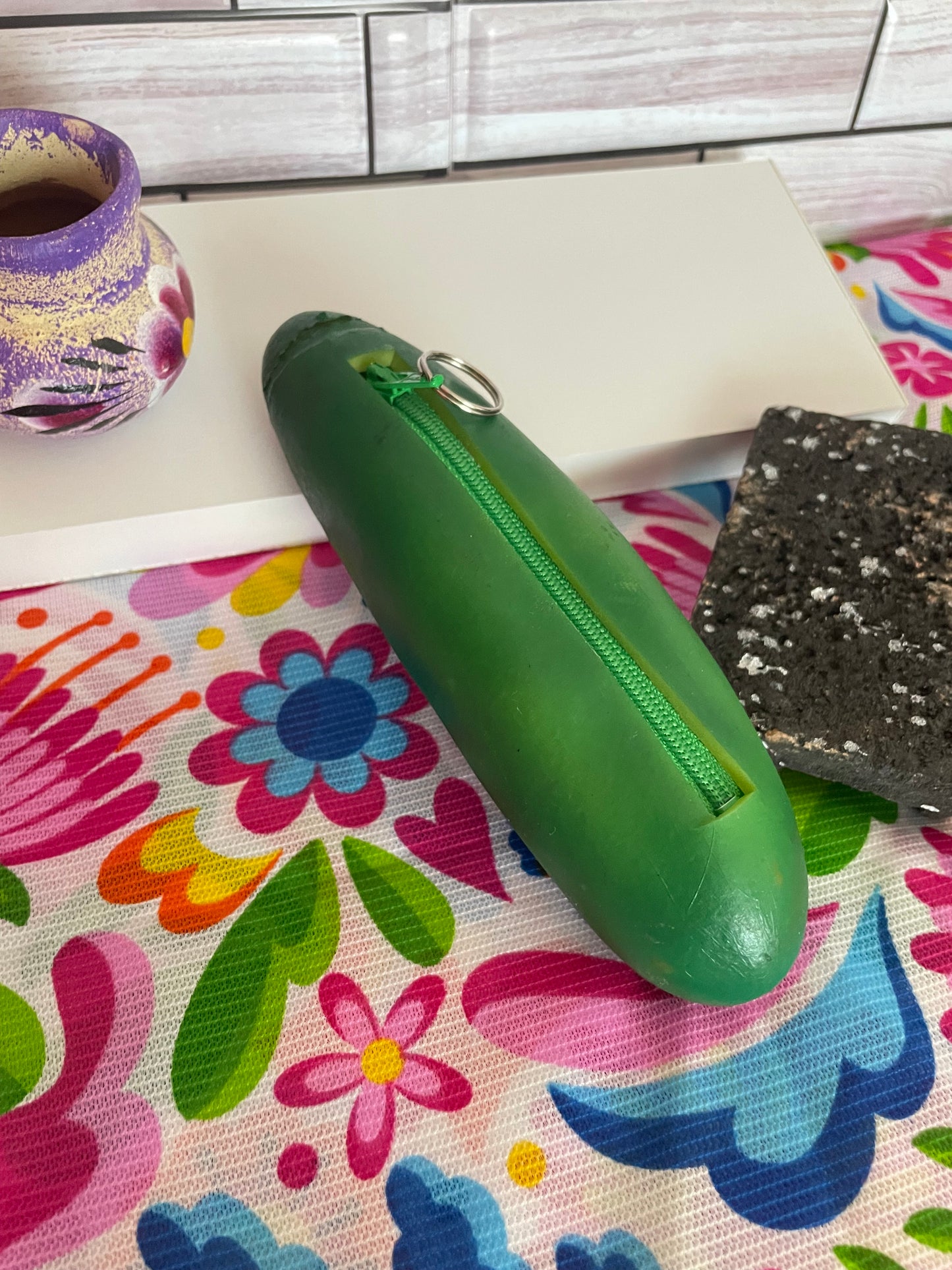 CUCUMBER coin purse/Change purse/ travel purse/ coin wallet/ coin pouch/ small purse/ small wallet/ zipper pouch/ zipper bag