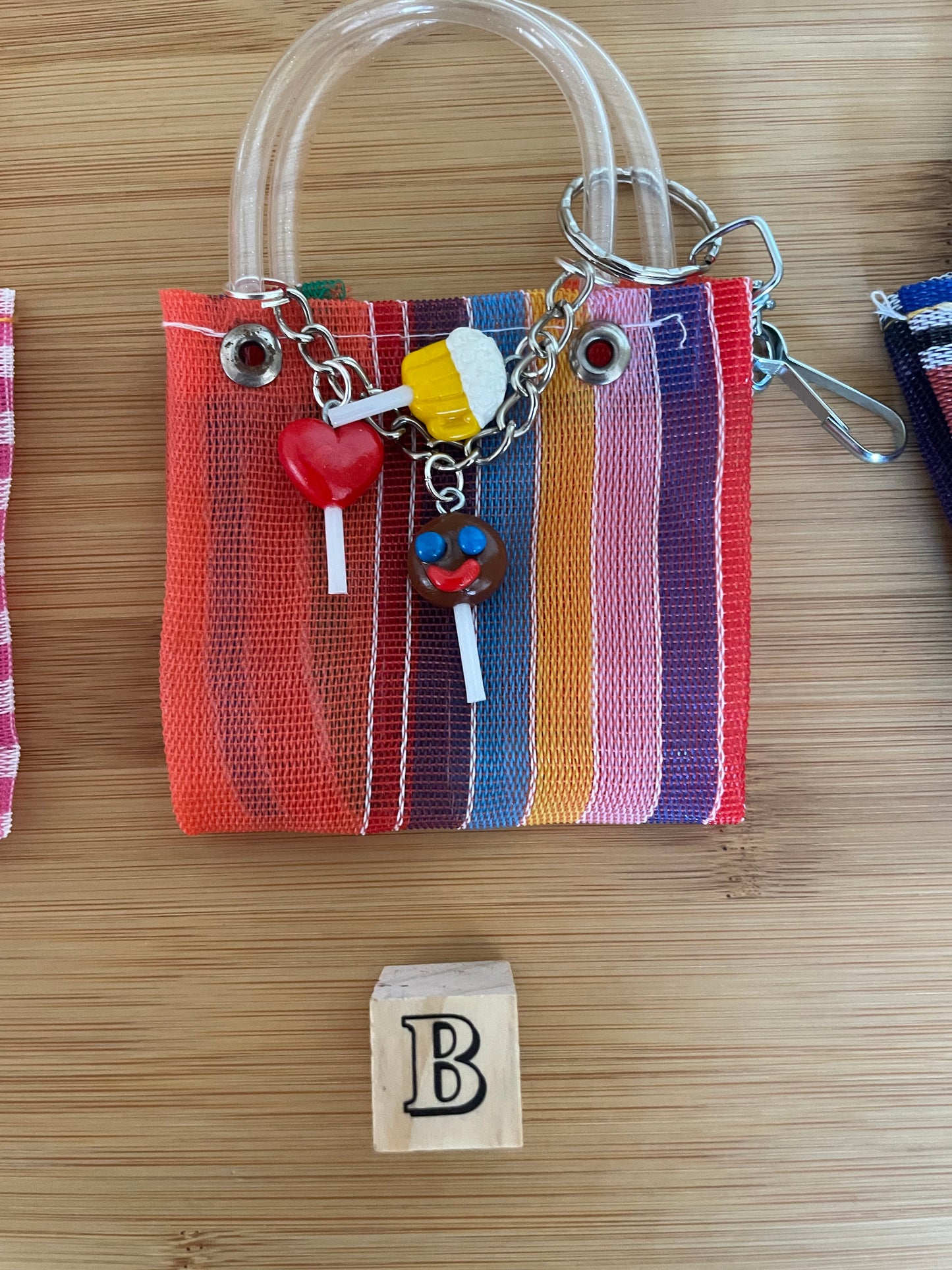 Mini Mercado Bag Charm | Mexican Grocery Tote Keychain | Mexican Charm Bag | Cute Mexican Gift | Bolsa de Mandado Mini | Latina Accessories