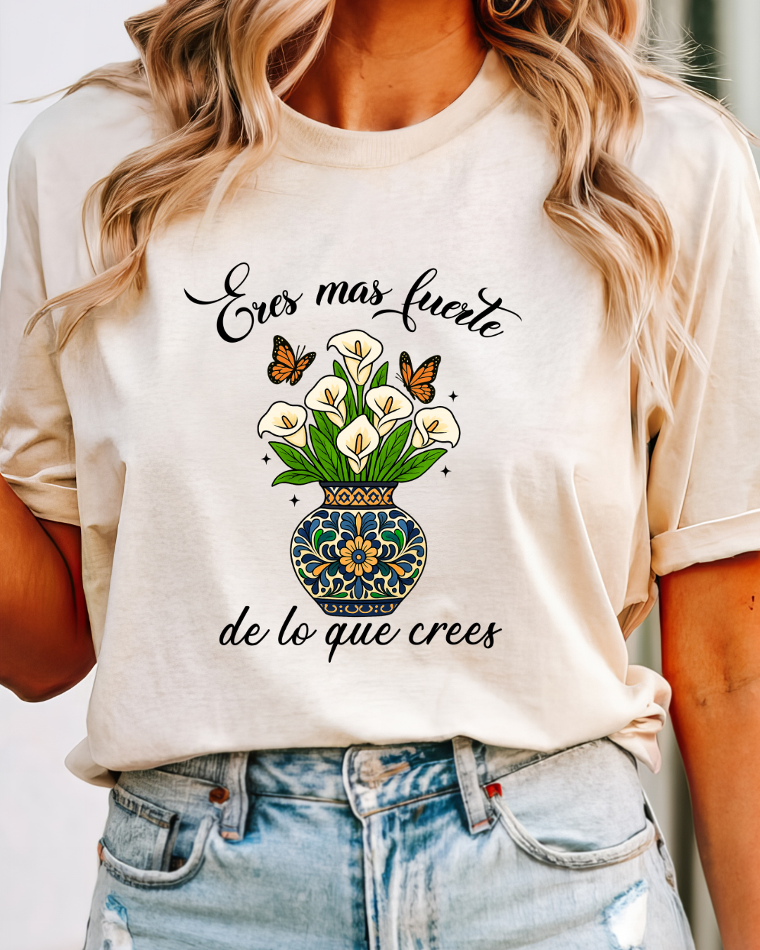Eres Más Fuerte de lo Que Crees” T-Shirt | Inspirational Spanish Quote Shirt