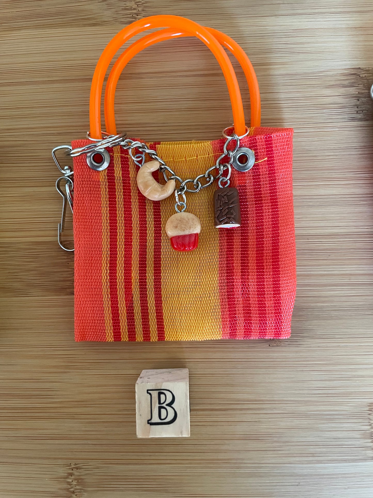 Mini Mercado Bag Charm | Mexican Grocery Tote Keychain | Mexican Charm Bag | Cute Mexican Gift | Bolsa de Mandado Mini | Latina Accessories (copia)