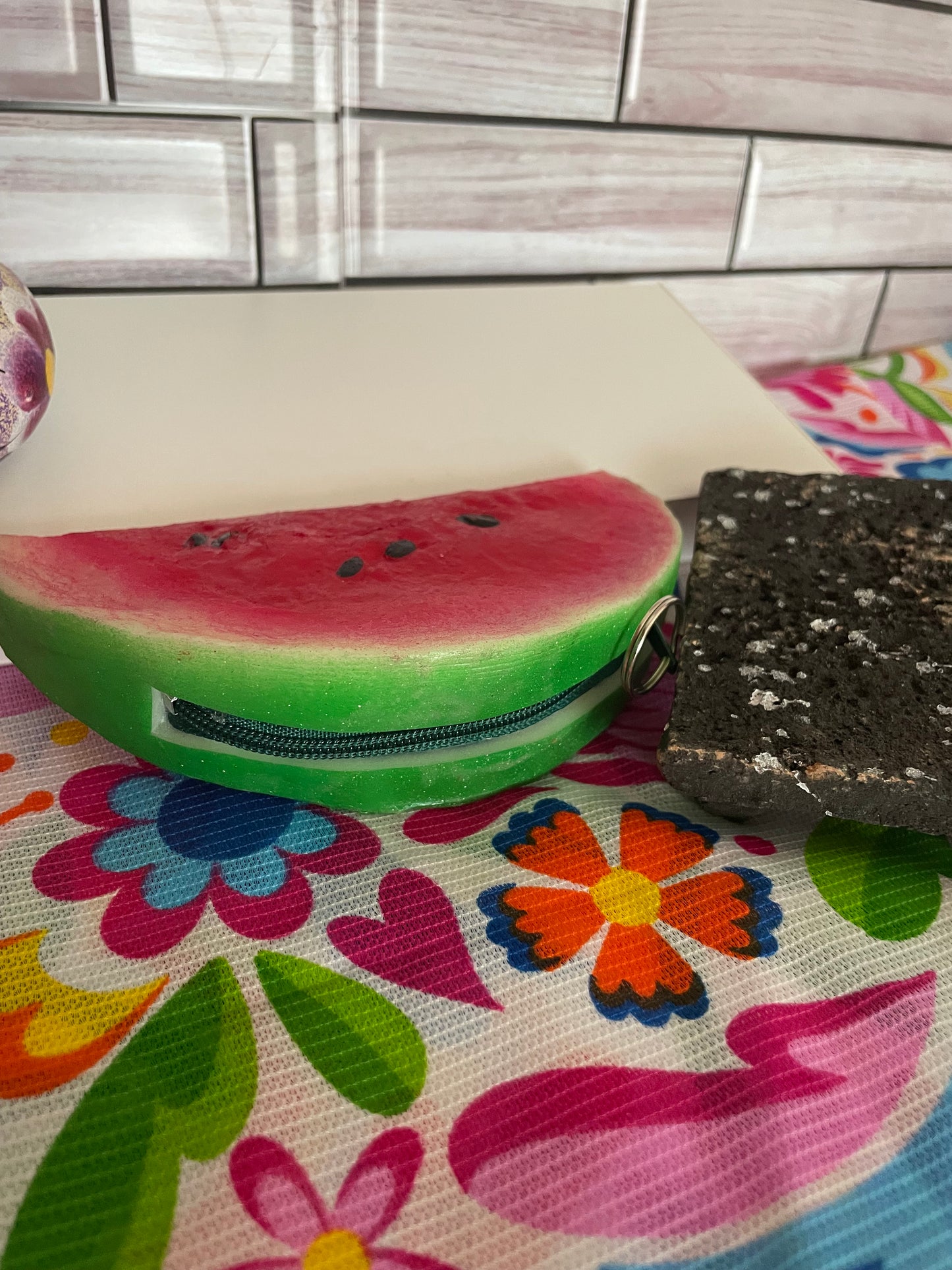 Watermelon coin purse/Change purse/ travel purse/ coin wallet/ coin pouch/ small purse/ small wallet/ zipper pouch/ zipper bag