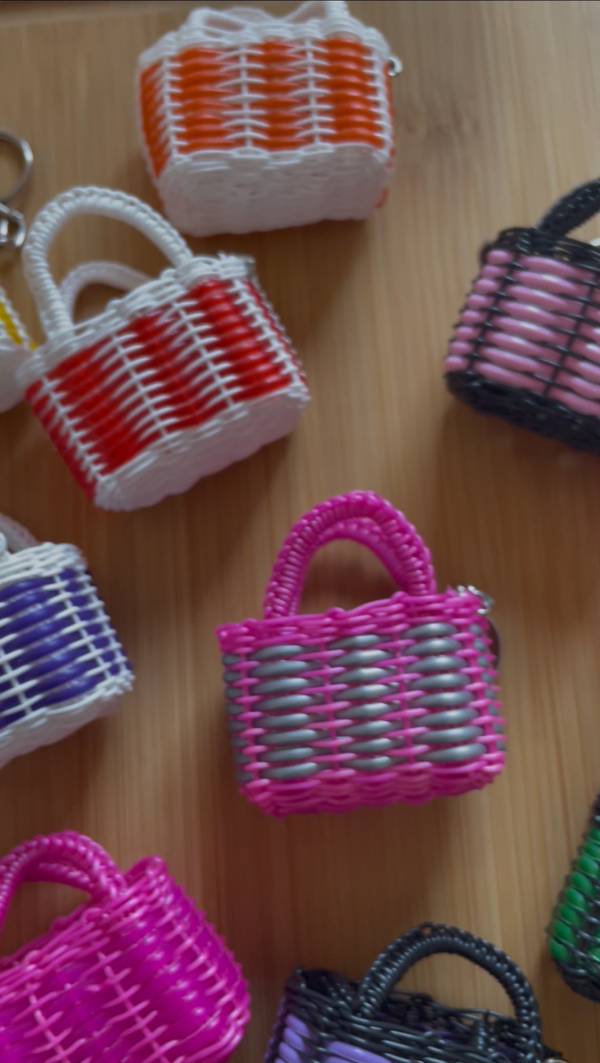 Mini Mercado Bag Charm | Handmade Mexican Market Bag Keychain | Cute Bolsa Charm | Mexican Inspired Accessory