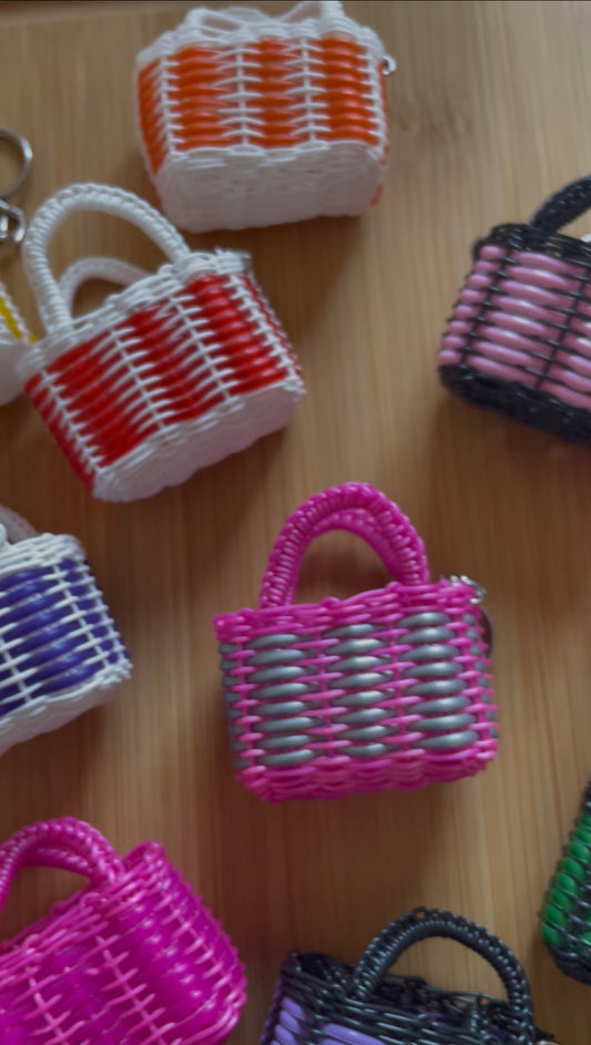 Mini Mercado Bag Charm | Handmade Mexican Market Bag Keychain | Cute Bolsa Charm | Mexican Inspired Accessory