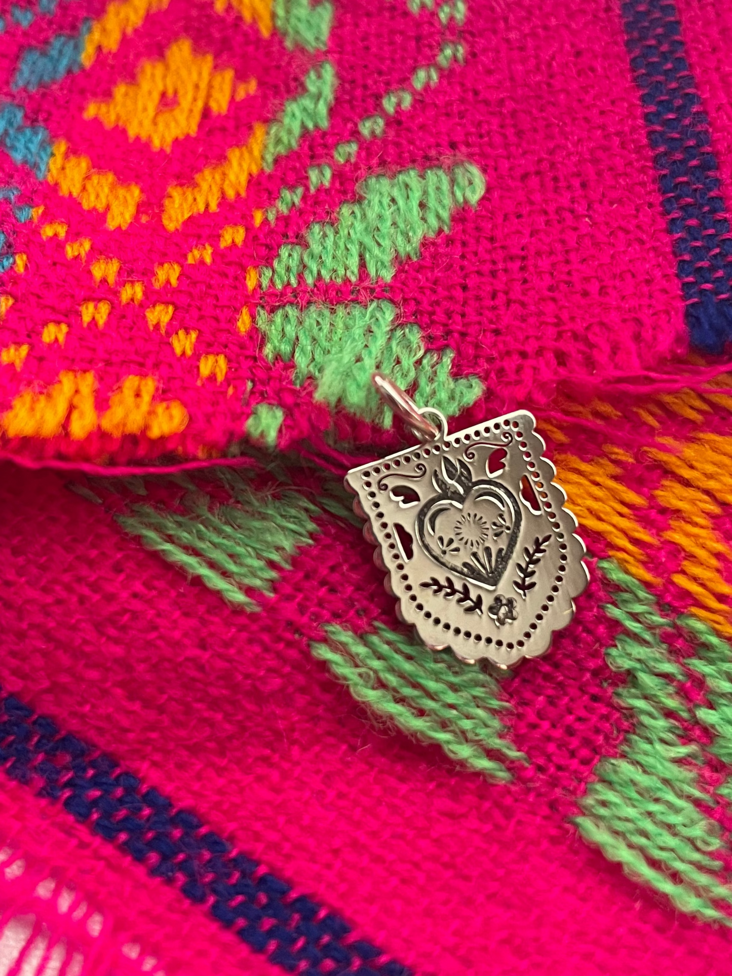 Preorder Silver Charm Papel picado-Sacred Heart