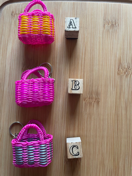 Mini Mercado Bag Charm | Handmade Mexican Market Bag Keychain | Cute Bolsa Charm | Mexican Inspired Accessory